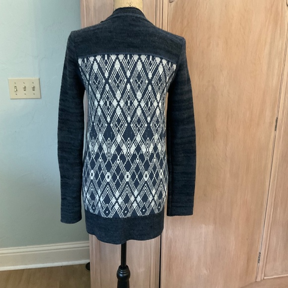 Free People Foxtrot Argyle Wool Blend Cardigan Grandpa Grunge Sweater XS British - Picture 4 of 16